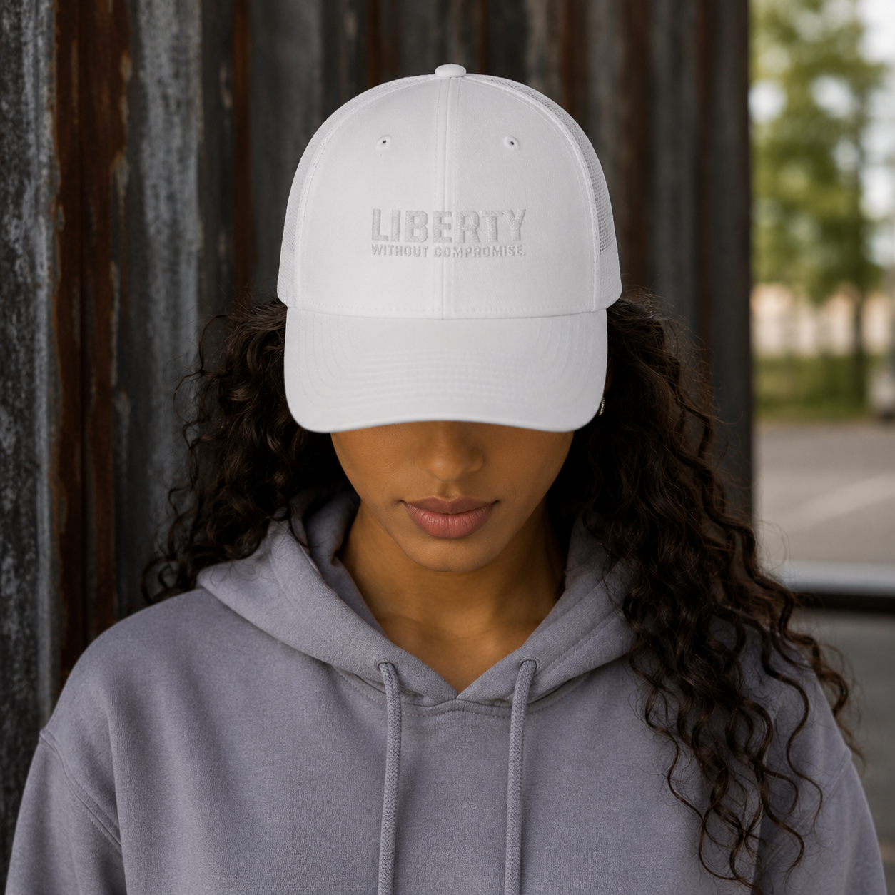 White/White Snap-Back Trucker Cap