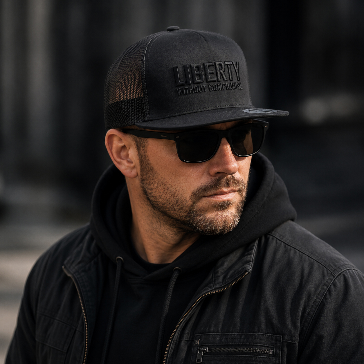 Flat Bill Trucker Cap